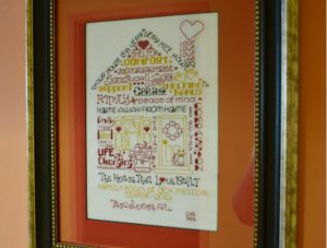 DHC Family room cross stitch
