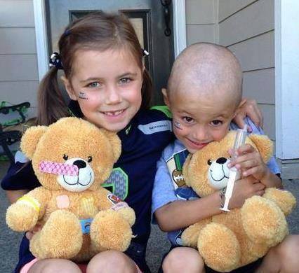 Sweet kids with their Cuddle Bears