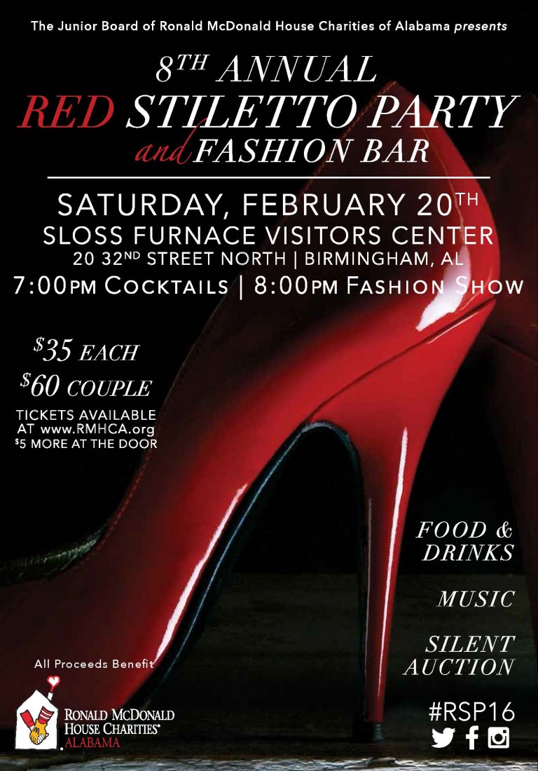 Red Stiletto Party flier