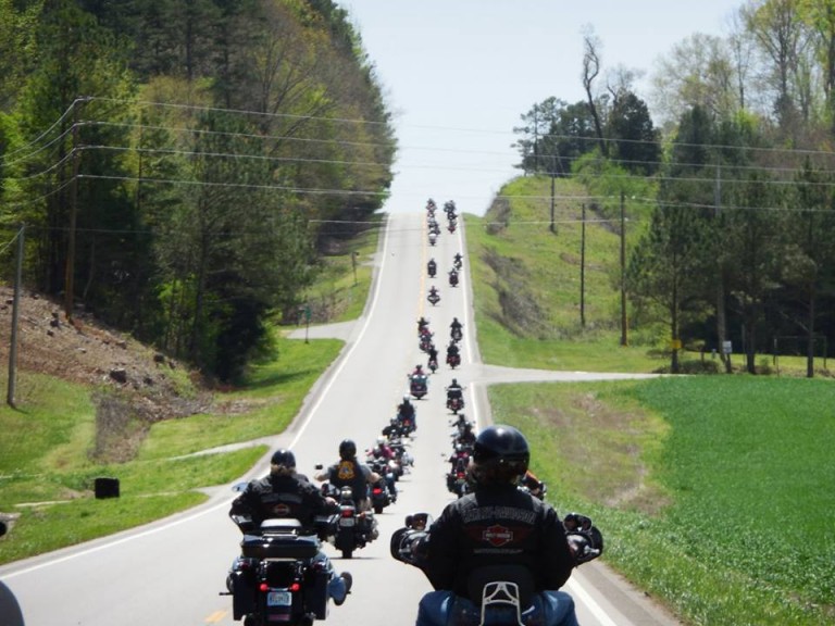Elks Riders on the road