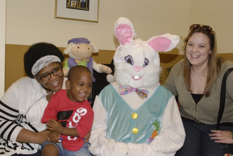 Easter Bunny visits with RMHCA kids
