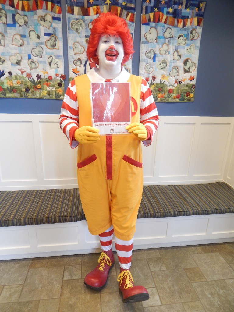 Ronald McDonald visits the House