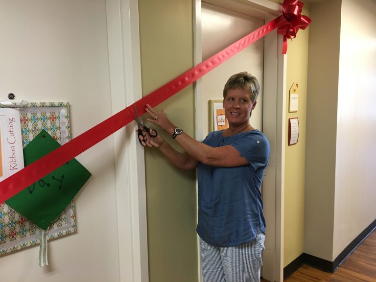 Tanner Colby Smith Foundation adopt-a-room ribbon cutting