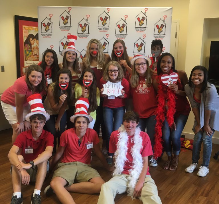 Student Leadership Council poses for a photo at their Open House event