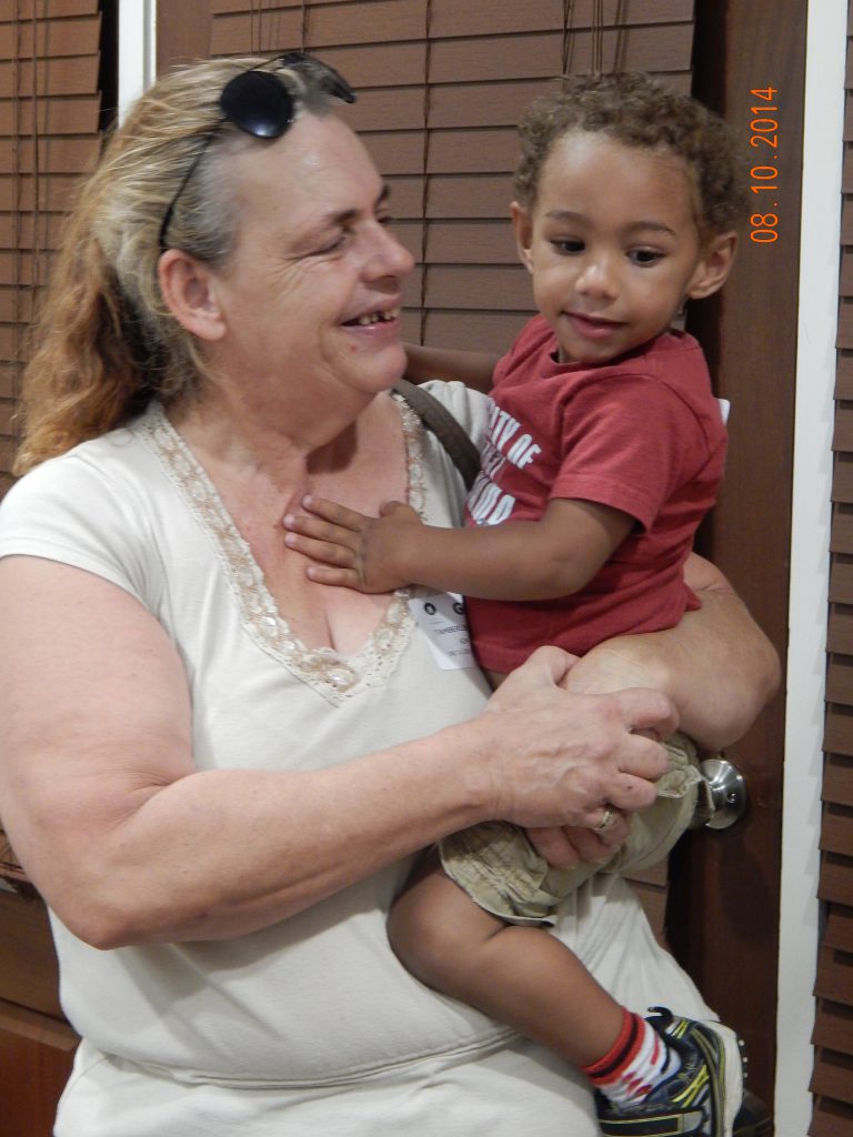 Grandma pose for a picture