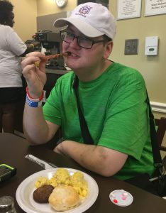 Nick eating Breakfast