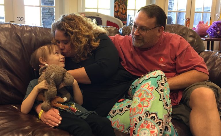 The Ford family hangs out in the family room