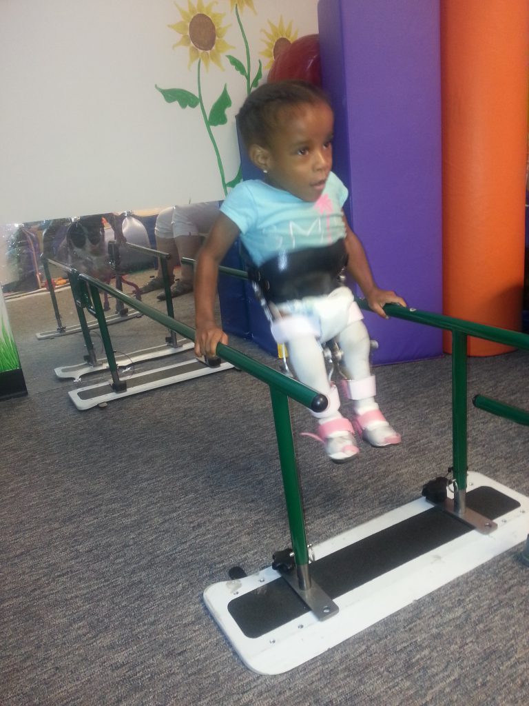 Kendall working hard in therapy