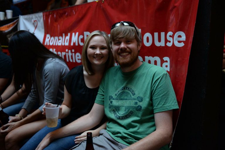 A couple enjoys the music at the Downtown After Sundown concert