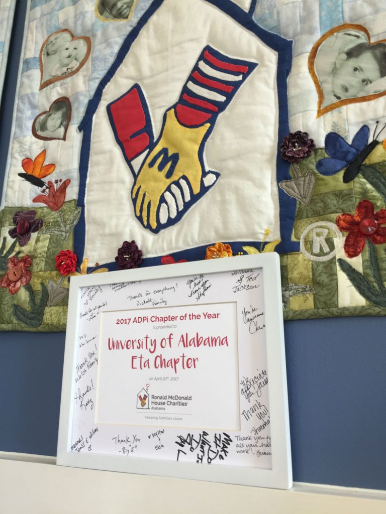 ADPi Eta Chapter's award