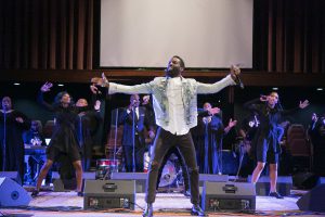 Artist Tye Tribbett opens the show. Photo: Ven Sherrod