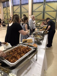 Attendees enjoyed dinner from Southern Skillet Catering.