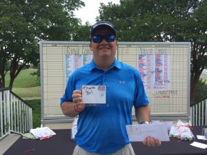 Eric Watts won Closest to the Pin on the Front 9 of the Ridge Course.