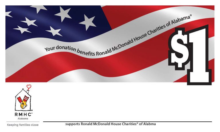 Share Your Stripes Flag donation sticky sheet