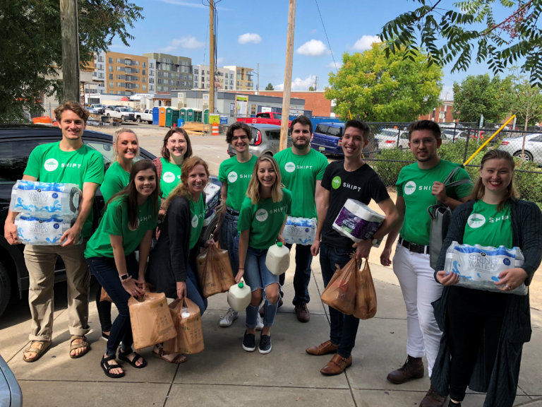 Shipt team members deliver groceries on Sept. 6, 2018.