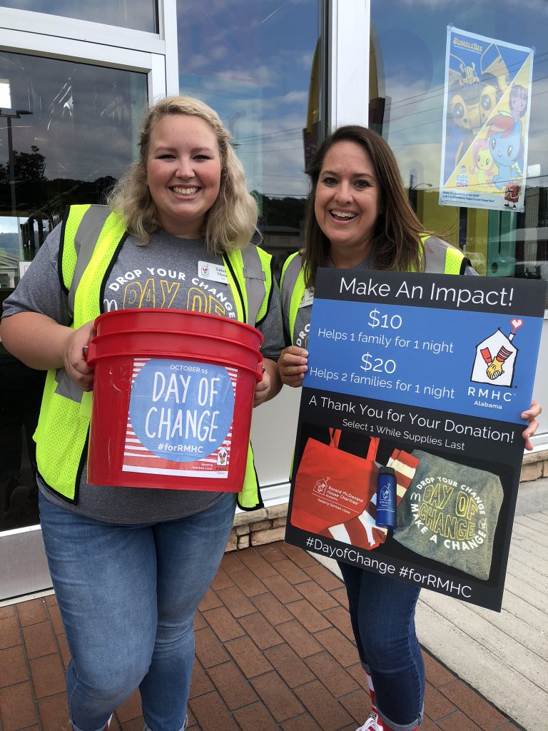 Intern Delaney Haase and Marketing and Communications Director Stephanie Langford at Day of Change 2018