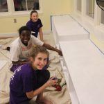 Prince of Peace Girl Scouts painting indoor playroom