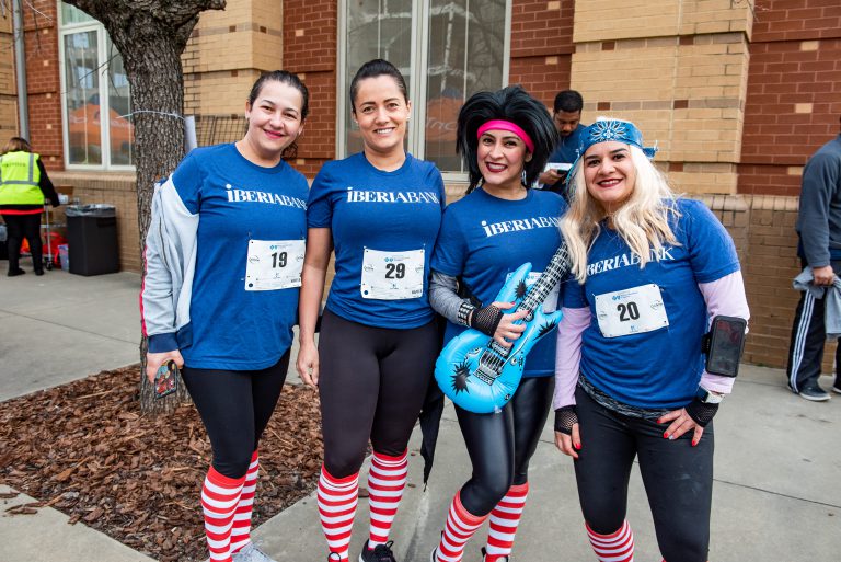 Red Shoe Run runners in rock costume
