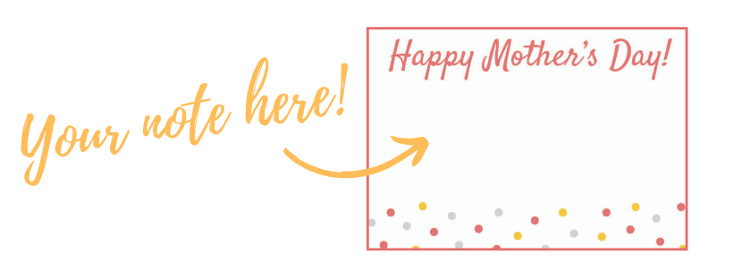 Example of the 2019 Mother's Day Notecard