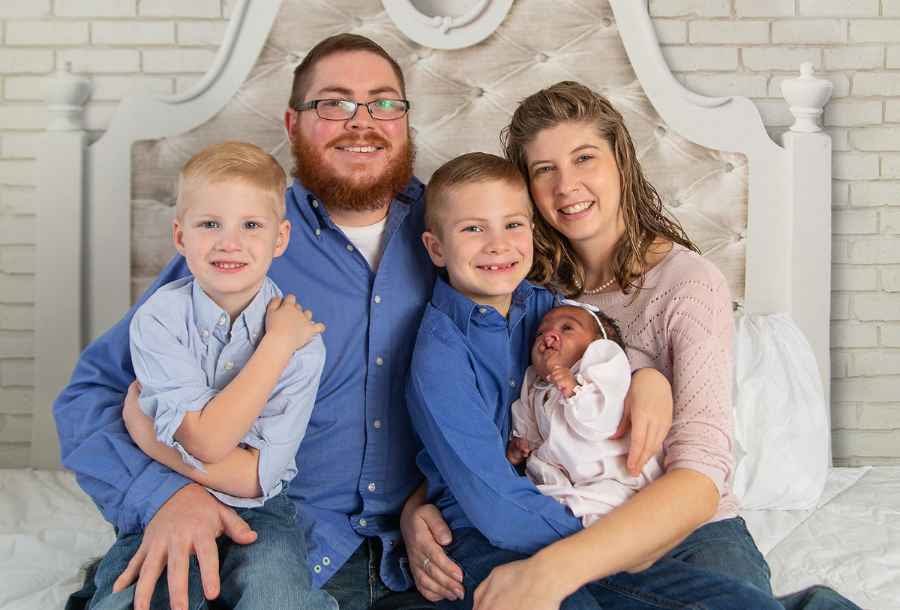 The Parks family poses for a photo