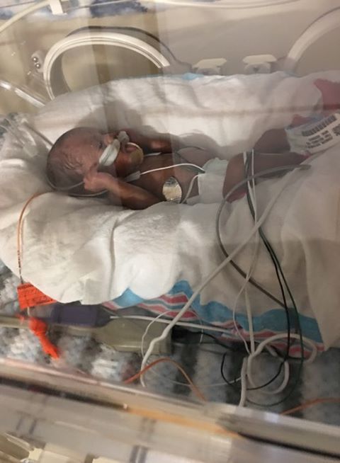 Deon in his incubator