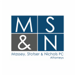 Logo with the text Massey, Stotser, and Nichols PC