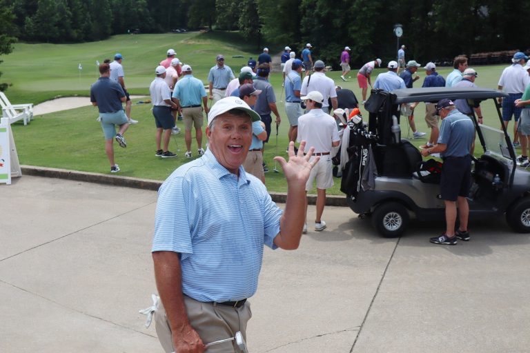 A man at a golf course