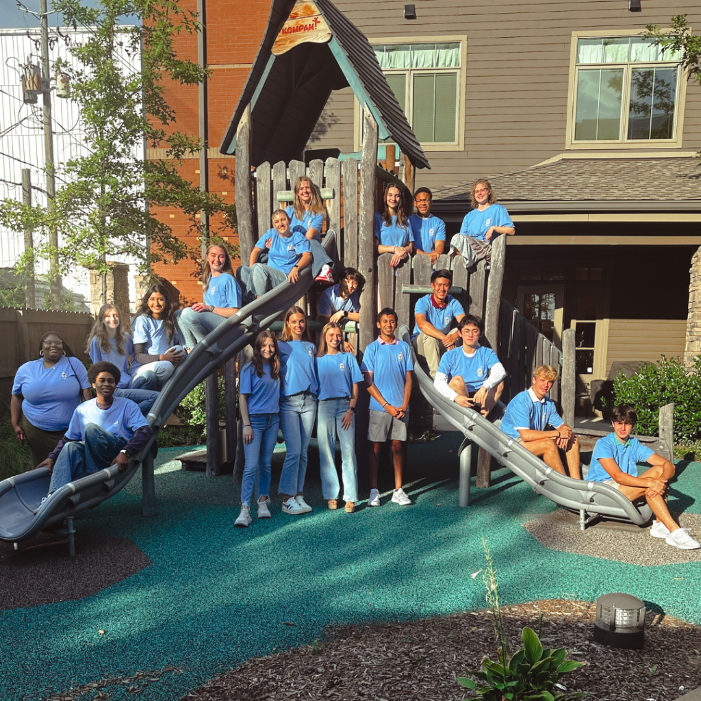 Group of Students Leadership Council members on the playground
