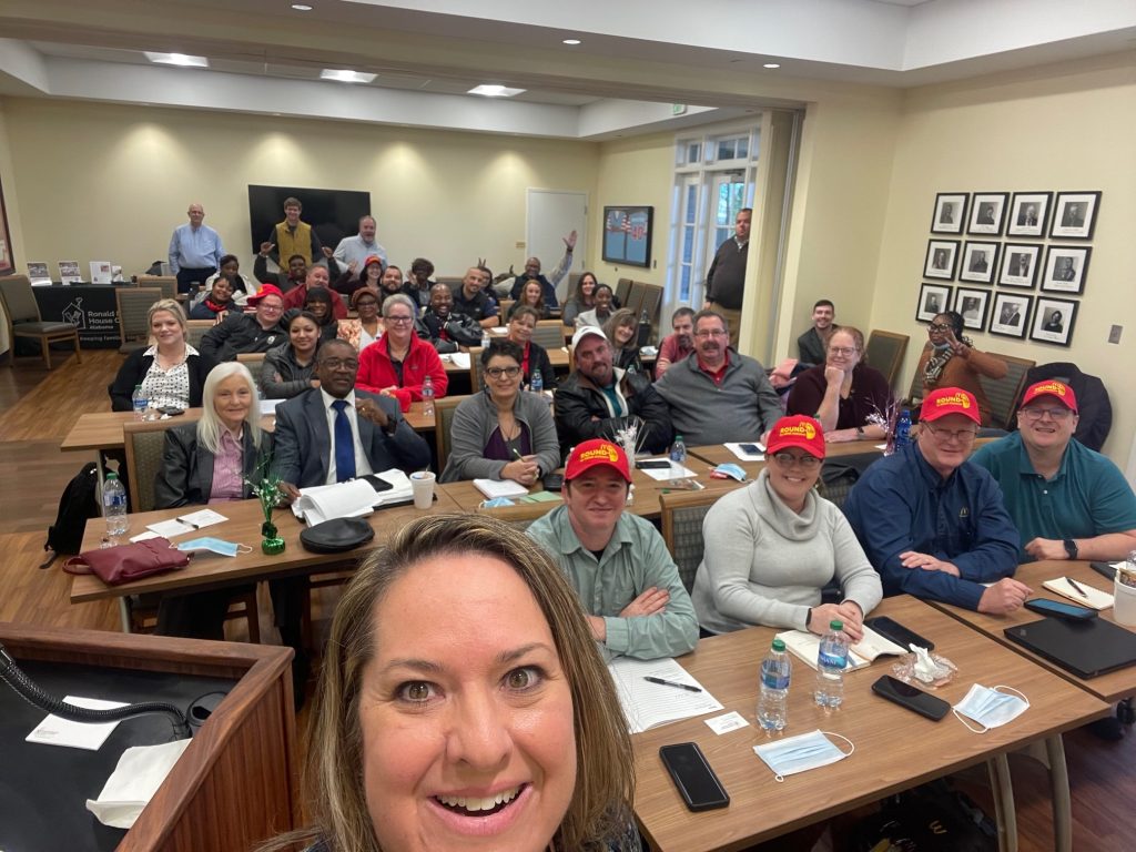 A room full of people
